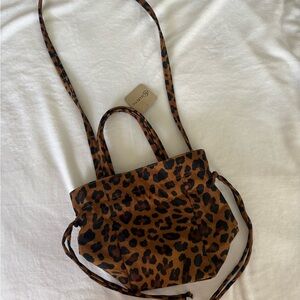 BAGGU Leopard Print Nylon Drawstring
